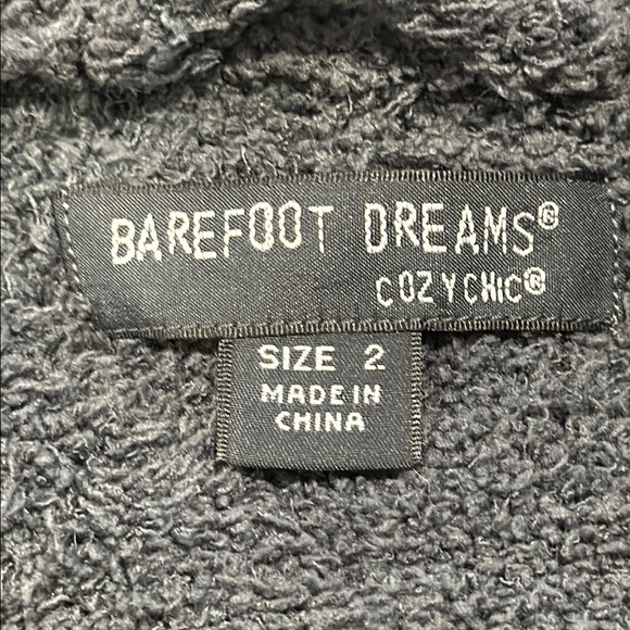 Barefoot Dreams CozyChic Long Sleeve Adult Robe in Navy Size 2 (Women's XL) - Picture 2 of 11